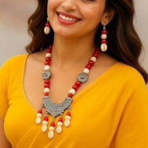 Oxidised Silver Necklace Set