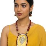 Durga Deity Pendant Necklace Set