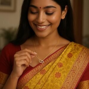 Interlocked Hearts 18K Gold-Plated Chain